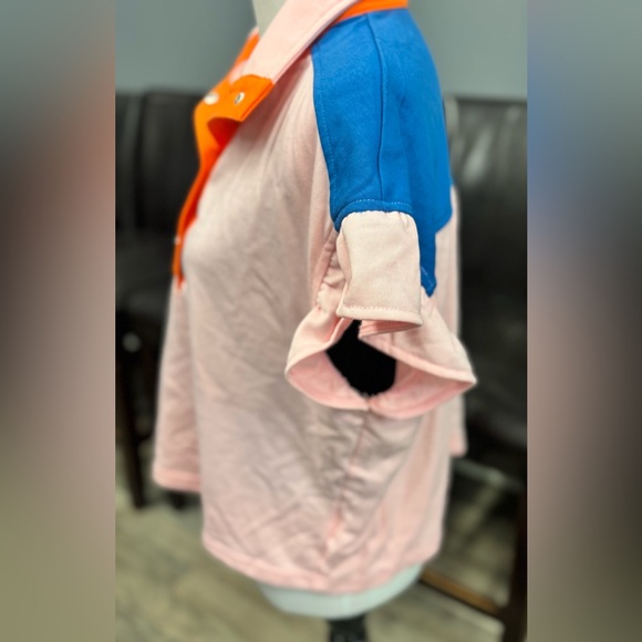 Women’s NWT Color Block Ruffle Sleeve Top Size Large MSRP $42 - Picture 2 of 4